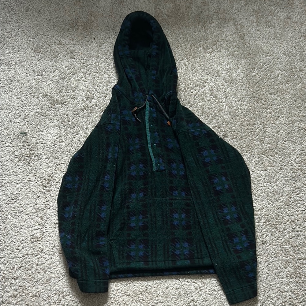 Green and Blue Patterned Womans Sweater
